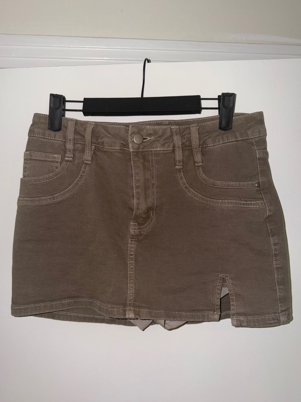 Windsor Tan Denim Mini Skirt